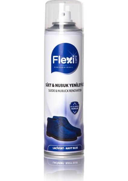 Süet ve Nubuk Ayakkabı Boya Spreyi Flexi Care Lacivert Renk 250 ml FLX-6410