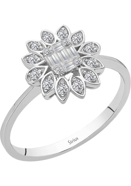 Baget Pırlanta Taşlı Güneş Çiçeği Yüzük fiyatları