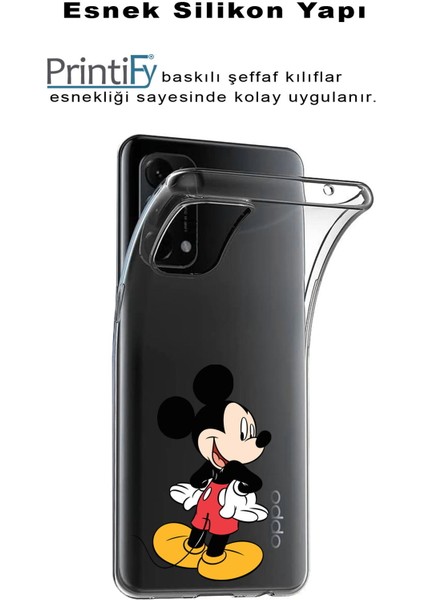 Apple iPhone 6s Plus Uyumlu Kapak Mickey Mouse Tasarımlı Şeffaf Silikon Kılıf