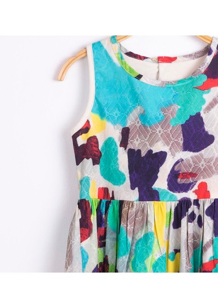 Kız Çocuk Batik Desenli Elbise