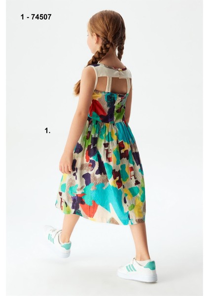 Kız Çocuk Batik Desenli Elbise modelleri