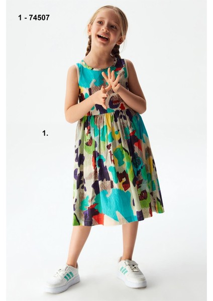 Kız Çocuk Batik Desenli Elbise fırsatları