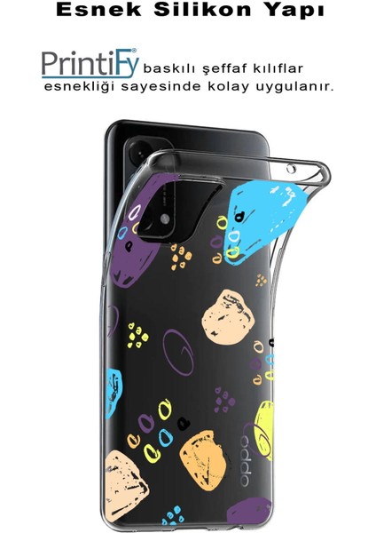 Apple iPhone 7 Plus Uyumlu Kapak Memphis Tasarımlı Şeffaf Silikon Kılıf