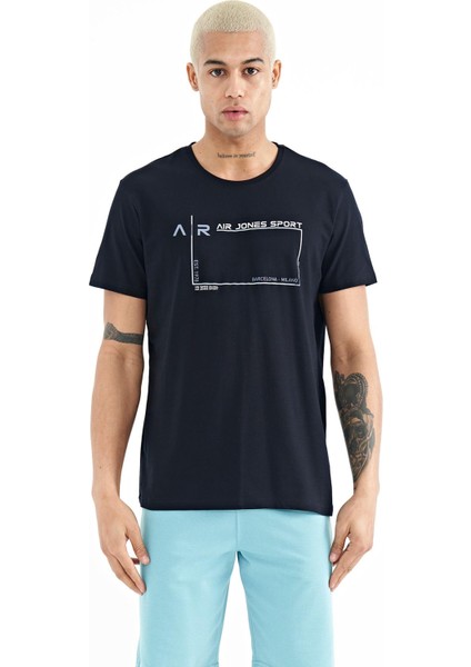 Otis Lacivert Standart Kalıp Erkek T-Shirt - 88228