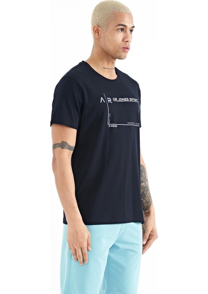Otis Lacivert Standart Kalıp Erkek T-Shirt - 88228