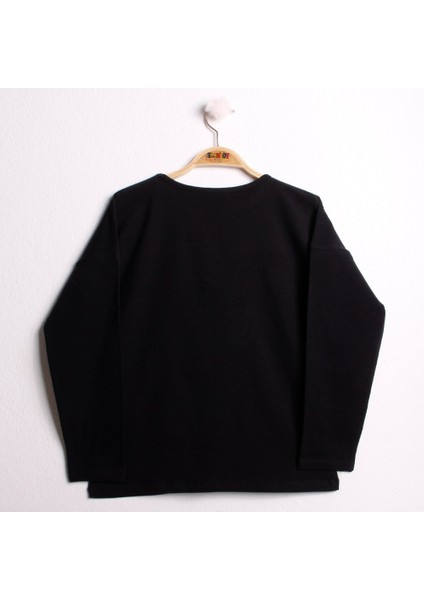 Kız Çocuk Sweatshirt Shine Varak Baskılı