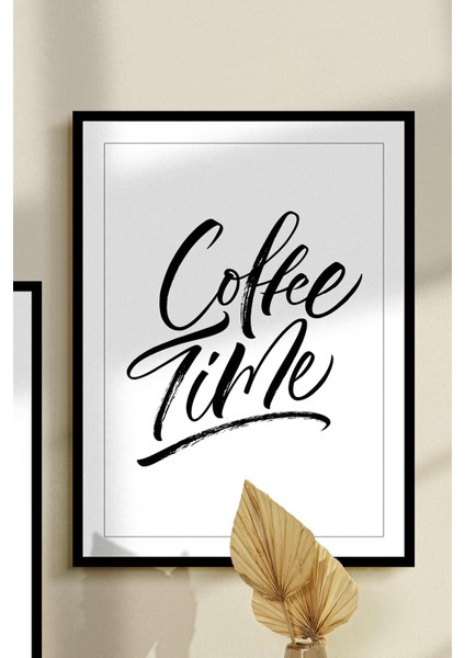 Coffee Time Çerçevesiz Çerçeve Görünümlü 2 Parça Mdf Duvar Tablo Seti Mutfak Temalı Tablo Set fırsatları