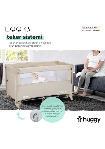 Looks 5 In 1 Anne Yani Park Yatak Oyun Parkı+Yatak 60x120 indirimleri