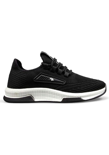 M.p 231-2346 Siyah-Beyaz Bağcıklı Triko Comfort Taban Ultra Hafif Günlük Spor Ayakkabı