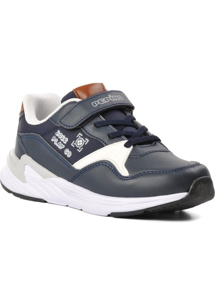 4771-F Lacivert Cırtlı Çocuk Sneaker