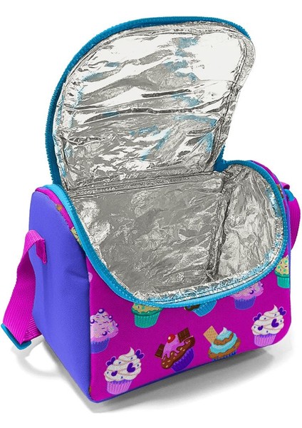 Kıdscoral High Kids Lavanta Pembe Cupcake Desenli Thermo Beslenme Çantası 11817