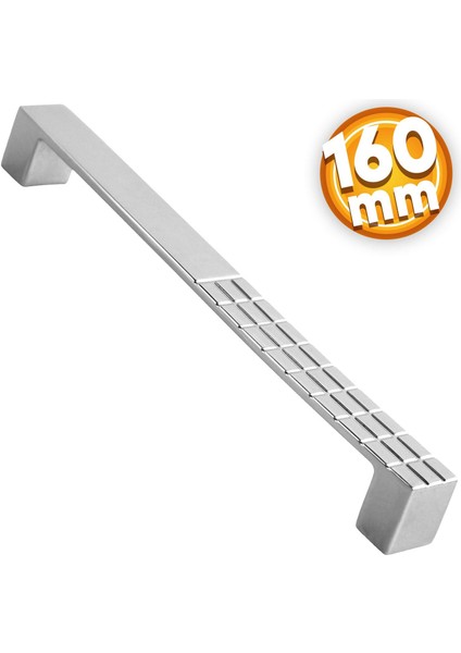 Bihter Desenli Mobilya Mutfak Dolabı Çekmece Dolap Kapak Kulpu Kulbu KROM160 mm Metal Kulp