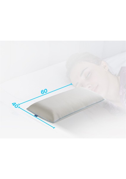 Simple The Pillow Oval Klasik Visco Yastık Memory Foam Boyun Yastığı Hafızalı Yastık 60*40*12