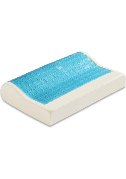Jelli Boyun Destekli Visco Yastık Boyun Fıtığı Boyun Düzleşmesi Için Ortopedik Boyun Yastığı 55*35*13*8
