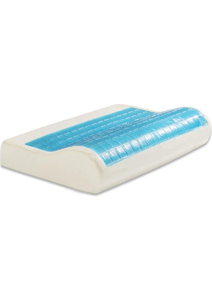 Jelli Boyun Destekli Visco Yastık Boyun Fıtığı Boyun Düzleşmesi Için Ortopedik Boyun Yastığı 55*35*13*8
