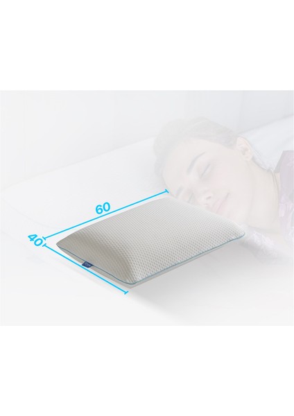 Simple The Pillow Kontürlü Klasik Visco Yastık Memory Foam Boyun Yastığı Hafızalı Yastık 60*40*12