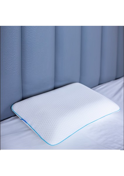 Simple The Pillow Kontürlü Klasik Visco Yastık Memory Foam Boyun Yastığı Hafızalı Yastık 60*40*12