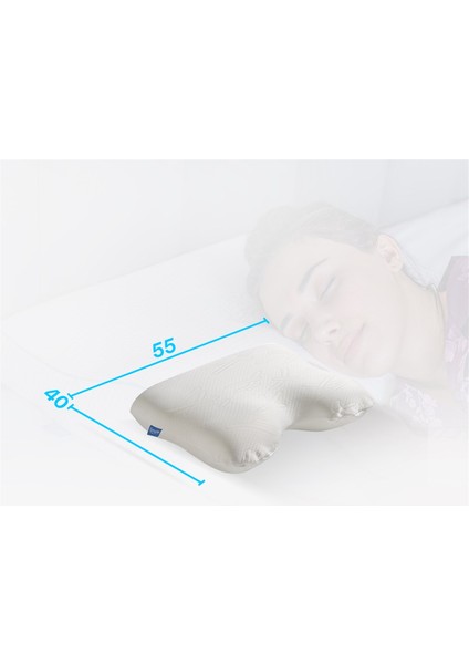 Simple The Pillow Horlama Azaltıcı Visco Yastık Memory Foam Horlama Yastığı 55*40*12*10