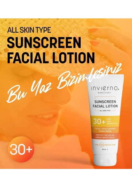 Invierno Barcelona Llc.30 Spf Yüz Güneş Losyonu 50 ml