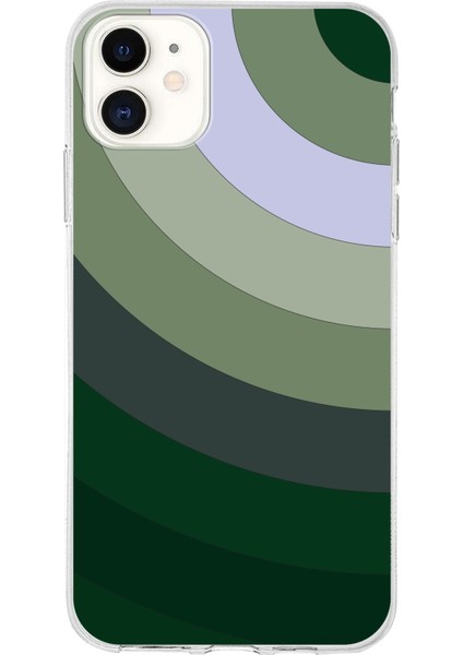 Apple iPhone 11 Uyumlu Kapak Renk Cümbüşü Tasarımlı Şeffaf Silikon Kılıf