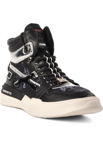 77K443 Siyah Erkek Sneaker Bot