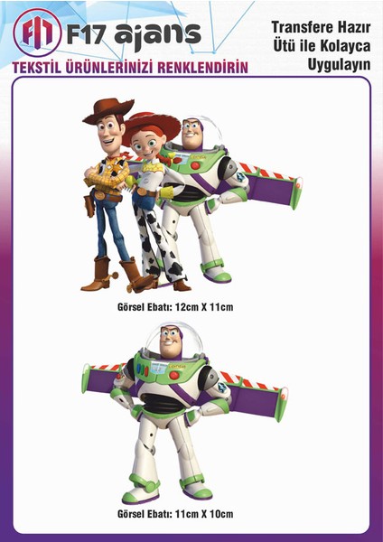 Ütü Ile Yapışan Tekstil Baskı Görseli Oyuncak Hikayesi Toy Story