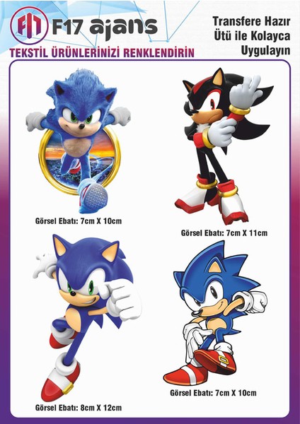 Ütü Ile Yapışan Tekstil Baskı Görseli Sonic