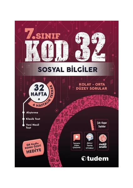 Tudem Yayınları 7. Sınıf Sosyal Bilgiler Kod 32