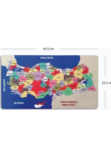 Ahşap Türkiye Haritası Puzzle Eğitici Ahşap Set