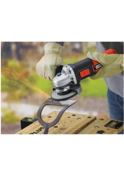 Black & Decker Avuç Taşlama Makinası Spiral 115MM 650WATT + 2 Adet 115MM x 2.5mm Düz Metal Kesme Disk