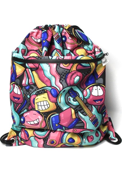 Su Geçirmez Ön Gözlü Spor Çantası Renkli Polyester 40x50 cm Çocuklar İçin