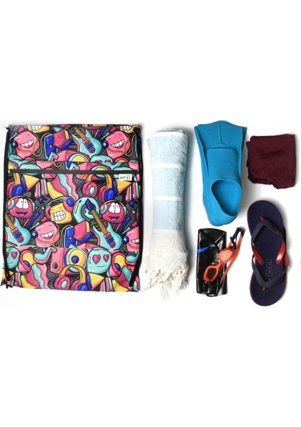 Su Geçirmez Ön Gözlü Spor Çantası Renkli Polyester 40x50 cm Çocuklar İçin indirimleri