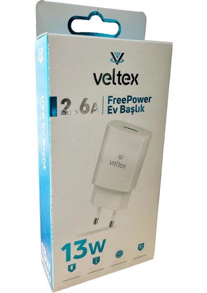 13W 2.6A USB Şarj Başlığı Veltex VTX002