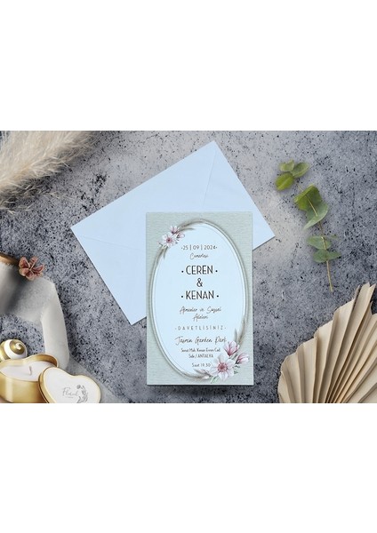 Düğün Davetiyesi Cem Davetiye Elegance 7095