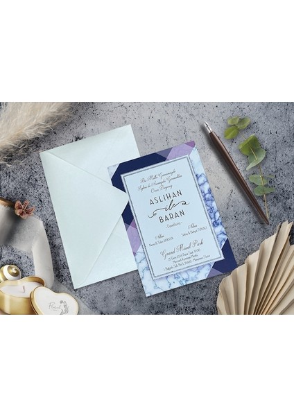 Düğün Davetiyesi Cem Davetiye Elegance 7062