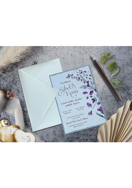 Düğün Davetiyesi Cem Davetiye Elegance 7064
