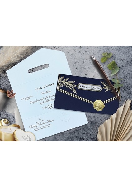 Düğün Davetiyesi Cem Davetiye Elegance 7085