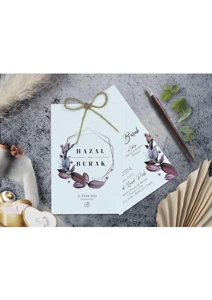 Düğün Davetiyesi Cem Davetiye Elegance 7027