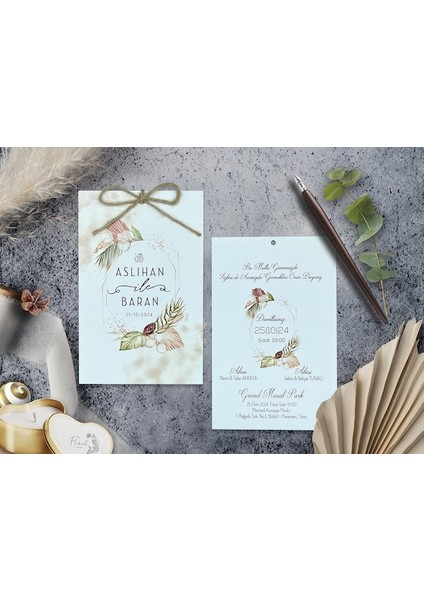 Düğün Davetiyesi Cem Davetiye Elegance 7040 fiyatları