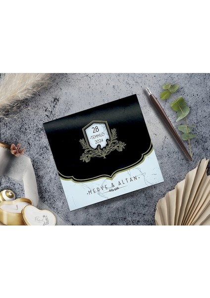 Düğün Davetiyesi Cem Davetiye Elegance 7092
