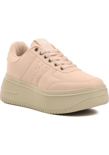 DNP-7421 Bej Kalın Taban Kadın Sneaker