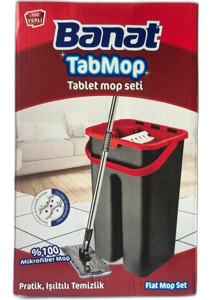 Tabmop %100 Mikrofiber Flat Tablet Mop Seti
