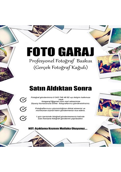 Fotoğraf Baskısı (10X15) 50 Adet Gerçek Parlak Fotoğraf Baskısı