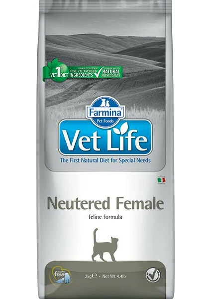 Vet Life Neutered Female Kedi Maması 2 kg