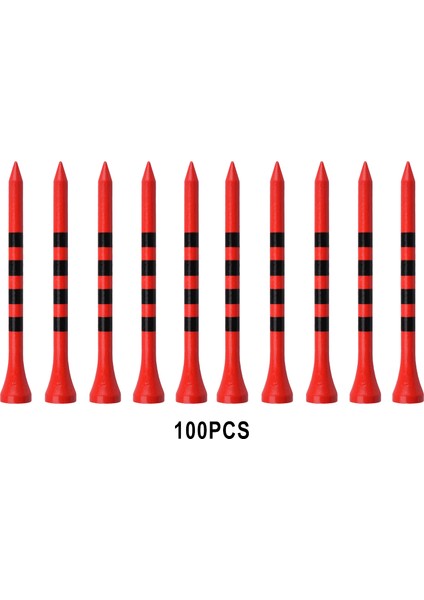 100PCS Golf Tees Şerit Işaret Ölçeği Kırılmaz Golf Akıntıları 70MM Kırmızı (Yurt Dışından) modelleri