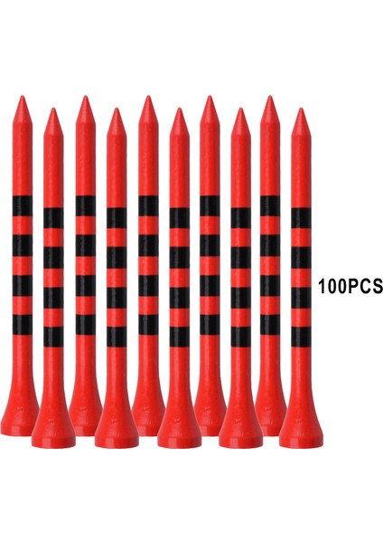 100PCS Golf Tees Şerit Işaret Ölçeği Kırılmaz Golf Akıntıları 70MM Kırmızı (Yurt Dışından) indirimleri