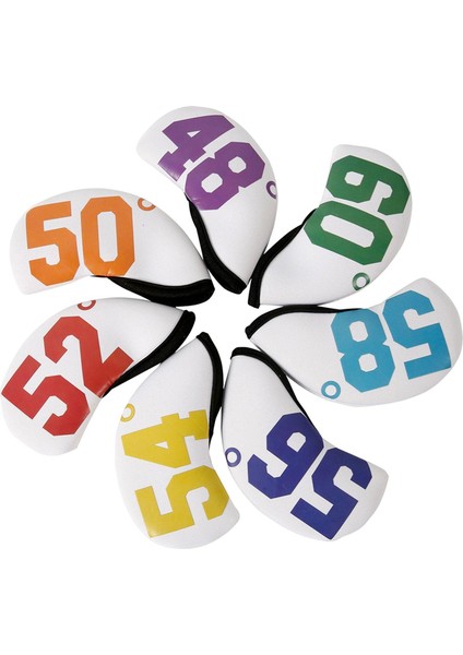 7pcs Golf Demir Başlık Seti Neopren Golf Kulübü Başı Korumayı Kapsar (Yurt Dışından) fırsatları