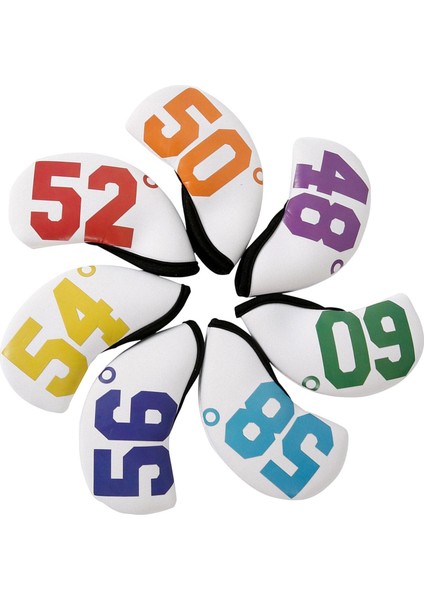 7pcs Golf Demir Başlık Seti Neopren Golf Kulübü Başı Korumayı Kapsar (Yurt Dışından) indirimleri