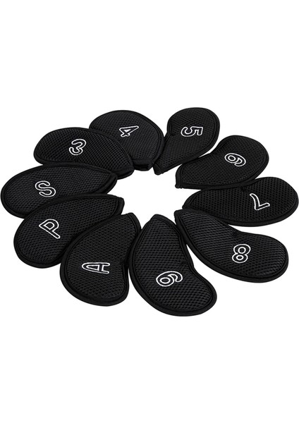 10PCS/PACK Featy Golf Demir Kafa Kapakları Çoğu Ütü Işlemeli Siyah (Yurt Dışından) fiyatları