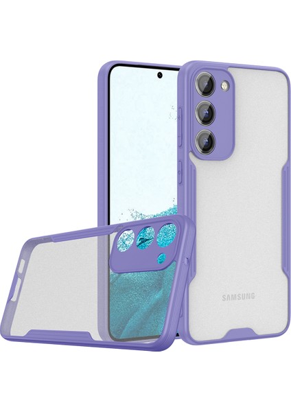 Samsung Galaxy A54 ile Uyumlu Kılıf Kamera Korumalı Colorful Silikon Kapak - Lila